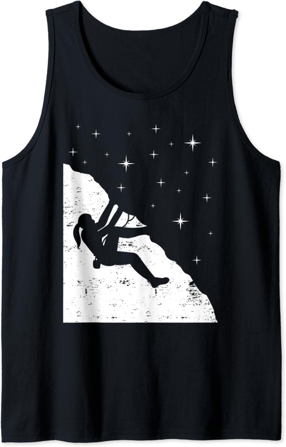 Rock Climbing Mountain Climber Bouldering I Girl Sky Stars Tank Top